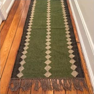 Mary’s green hallway runner, an original customer installation photo